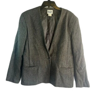 Barclay Square VTG Wool Blend Single Breasted Blazer Jacket Women's‎ Size 14